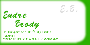 endre brody business card